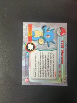 LP! BLUE Label Horsea #116 - Pokemon Topps Series 2 TV Animation Edition - Image 2