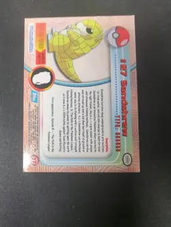 Sandshrew #27 - BLACK LOGO - NON-HOLO - SERIES 1 - TOPPS POKEMON CARD - MP - Image 2
