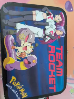 Pokemon Team Rocket Tin Lunch Box Case Vintage 1999 - Image 1