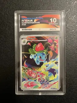 Pokemon TCG Ivysaur IR 134/132 Mega Evolution ACE 10 Gem Mint Graded - Image 1