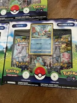 Pokemon TCG: GO Pin Collection Set of 3 Charmander Squirtle Bulbasaur New Sealed - Image 2