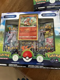Pokemon TCG: GO Pin Collection Set of 3 Charmander Squirtle Bulbasaur New Sealed - Image 3