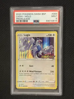 PSA 9 Lugia Holo Prerelease SWSH069 Vivid Voltage Pokemon Promo - Image 1