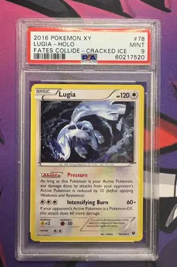 Pokemon Lugia XY Fates Collide Cracked Ice Holo Rare #78 PSA 9 Mint - Image 1