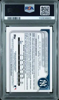 GEORGE LOMBARD JR. 2024 Bowman chrome rookie Auto PSA 9 AUTO 10 - Image 2