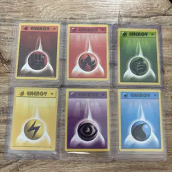 Pokemon 1st EDITION SHADOWLESS Energy Cards #97-102 - 6 Card Lot - NM to Mint! - Image 1