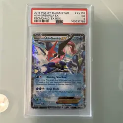 2016 POKEMON XY BLACK STAR PROMO ASH-GRENINJA EX BOX ASH-GRENINJA EX PSA 5 - Image 1
