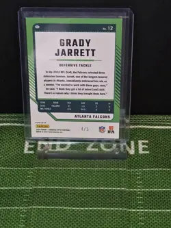 2024 Panini Donruss Optic - Grady Jarrett #12 Forest Green Prizm /5 - Image 2