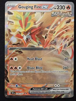 Gouging Fire ex 038/162 S&V Temporal Forces Double Rare Holo Pokemon TCG 2024 NM - Image 1