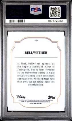 2024 Topps Chrome Disney #168 Bellwether Gold Refractor PSA MINT 9 - Image 2