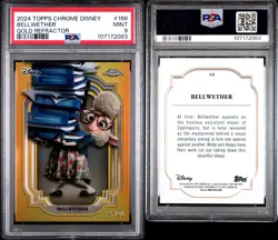 2024 Topps Chrome Disney #168 Bellwether Gold Refractor PSA MINT 9 - Image 3