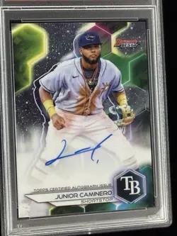 Bowman’s Best of 2023 Autograph Junior Caminero Prospect Auto PSA 10 GEM MINT - Image 2