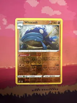 Pokemon Card Whiscash Rebel Clash Reverse Holo Rare 100/192 Near Mint - Image 1