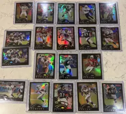 2002 Topps Chrome Black Refractor Football Card Lot Cris Carter, Tim Brown, Etc. - Image 1