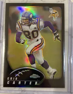 2002 Topps Chrome Black Refractor Football Card Lot Cris Carter, Tim Brown, Etc. - Image 3