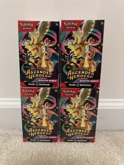 Ascended Heroes Booster Bundle LOT OF FOUR (4) Pokemon TCG - Image 1
