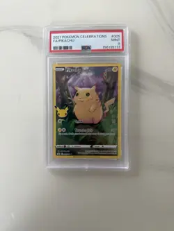 Pokemon 2021 Celebrations Pikachu 005/025 English Full Art Holo PSA 9 - Image 1