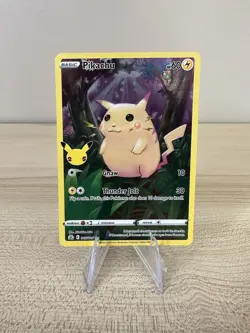 Pokemon TCG Pikachu 005/025 Celebrations Full Art 25th Anniversary Holo Rare #11 - Image 1