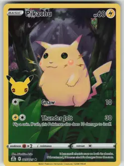 Pikachu 005/025 Holo Rare Celebrations Pokemon Near Mint - Image 1