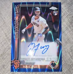 Topps 2025 Chrome Update Grant McCray Rookie Debut Autographs RC Auto #CRDA-GM - Image 1