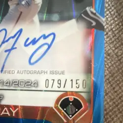 Topps 2025 Chrome Update Grant McCray Rookie Debut Autographs RC Auto #CRDA-GM - Image 2