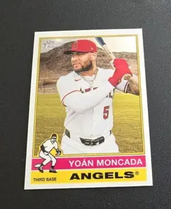 2025 Topps Heritage High Number #689 YOAN MONCADA Chrome Angels - Image 1