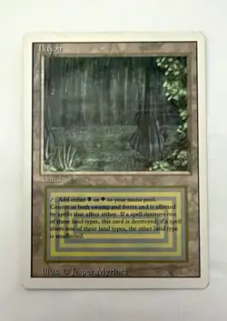 Wizards of the Coast MTG Bayou Dual Land Black/Green Revised Rare English - Image 1
