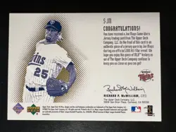 2002 Upper Deck 40-Man Super Swatch Gold #SJM Joe Mays #'d 31/40 Twins - Image 2