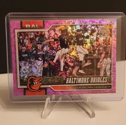 Topps 2026 Series Two Baltimore Orioles Team Card #654 Pink Parallel - Image 1
