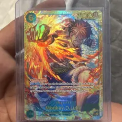 Bandai One Piece Monkey D. Luffy OP07-109 Character Alt Art Foil SR EN 7000 - Image 1
