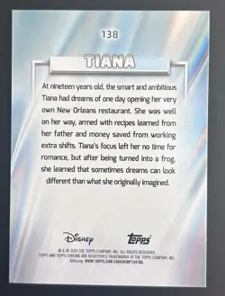 2026 Topps Chrome Disney Tiana Dalmatian Shimmer Refractor #d/101 SSP Princess - Image 2