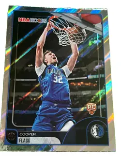 Cooper Flagg RC 2025-26 Topps NBA Hoops #35 Light Burst Parallel Mavericks - Image 1