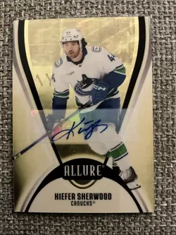2025-26 Upper Deck Allure Kiefer Sherwood Golden Treasures Auto Gold 1/1 🔥🔥🔥 - Image 1