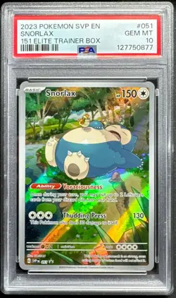 Snorlax #051 Black Star Promo PSA 10 - 2023 Pokemon SVP - 151 ETB - GEM Mint - Image 1
