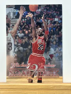 Topps 1998-99 Topps Chrome Michael Jordan Bulls Back 2 Back Insert Card #B1 - Image 1