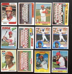 1970's - 80's George Foster 34 lot. 1983 Topps Blank Back Kellogg's No Dupes - Image 1