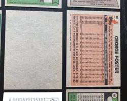 1970's - 80's George Foster 34 lot. 1983 Topps Blank Back Kellogg's No Dupes - Image 3