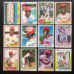 1970's - 80's George Foster 34 lot. 1983 Topps Blank Back Kellogg's No Dupes - Image 4