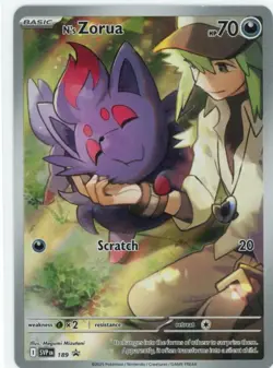 2025 Pokemon N'S Zorua 189 NM English Journey Together ETB Promo - Image 1