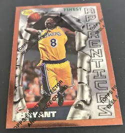 Topps 1996-97 Finest Kobe Bryant #74 Los Angeles Lakers Rookie Card - Image 2