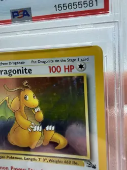 PSA 6 1999 Pokemon TCG Fossil Dragonite Holo Rare 4/62 English - Image 4