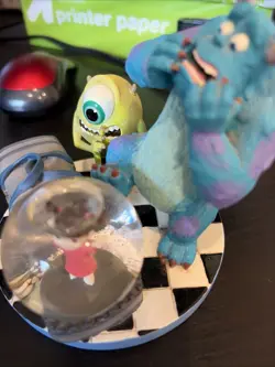 Disney Pixar Monsters Inc Figurine Waterglobe Featuring Sully, Boo & Mike Rare - Image 2