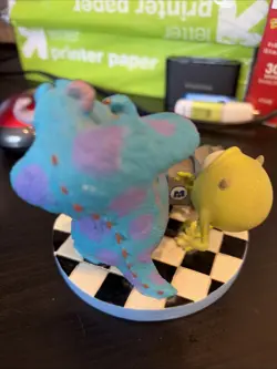 Disney Pixar Monsters Inc Figurine Waterglobe Featuring Sully, Boo & Mike Rare - Image 3