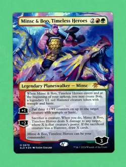 Minsc & Boo, Timeless Heroes MTG SECRET LAIR DROP BORDERLESS FOIL NM 879 - Image 1