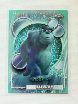 2026 Topps Chrome Disney Sulley Aqua Mini-Diamond Refractor #/199 Monsters, Inc. - Image 1