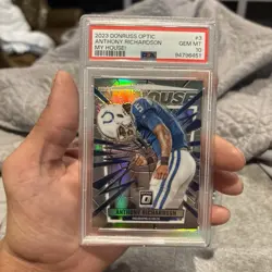 2023 Donruss Optic - My House Anthony Richardson #3 Silver Prizm (RC) PSA 10 - Image 1