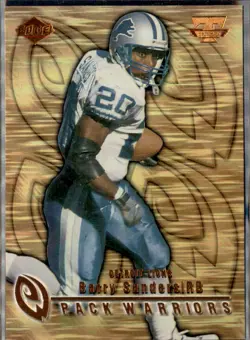 1999 Collector's Edge Triumph Pack Warriors Barry Sanders Detroit Lions #PW7 - Image 1