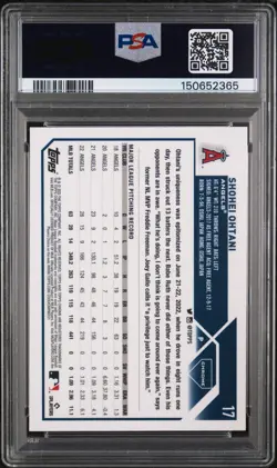 2023 Topps Chrome - Shohei Ohtani #17 Prism Refractor PSA 9 MINT - Image 2