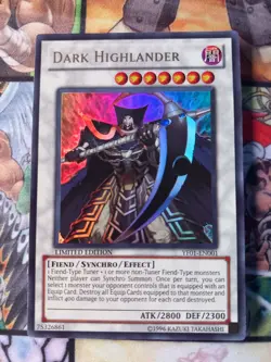 Dark Highlander YF01-EN001 Ultra Rare Limited Edition Yugioh Card LP+ - Image 1