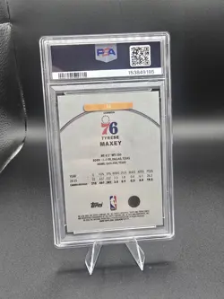 Tyrese Maxey 2025-26 Topps Finest - Purple Geometric /100 PSA 9 - Image 2